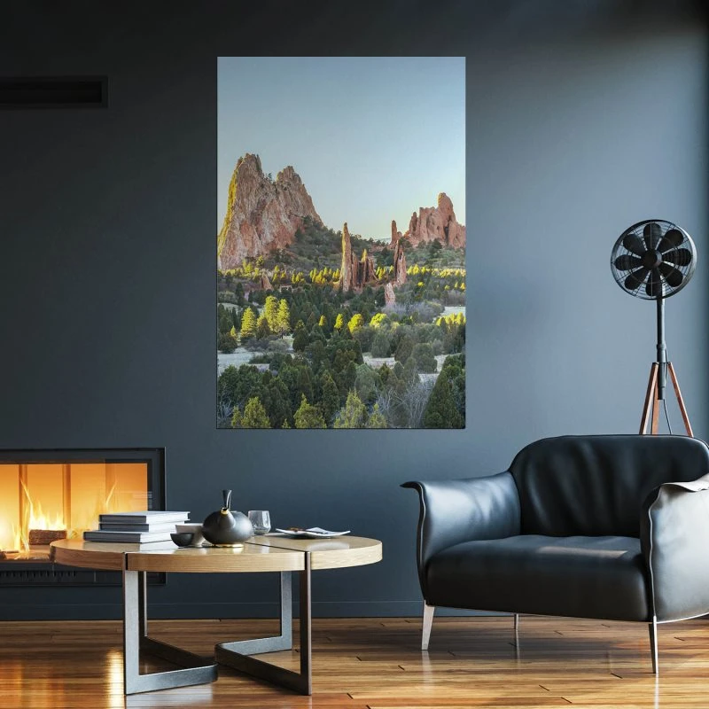 Poster 40x60cm im Hochformat, Garden of the Gods USA Berge & Gebirge