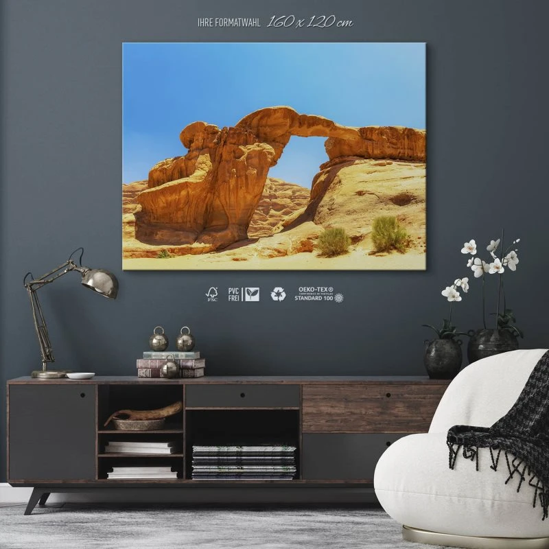 Keilrahmenbild groß, Berge & Gebirge Wadi Rum Wüste 160x120cm 