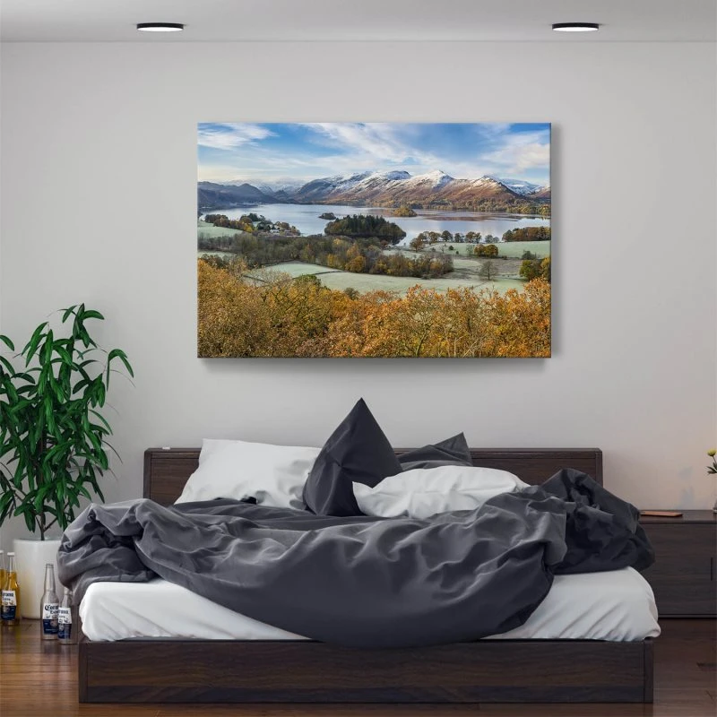 Keilrahmenbild groß, Berge & Gebirge Derwent Water England 160x120cm 