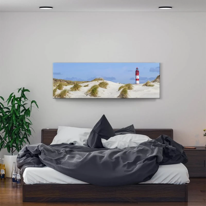 Keilrahmenbild 150x50cm, Strand & Meer Dünen Leuchtturm