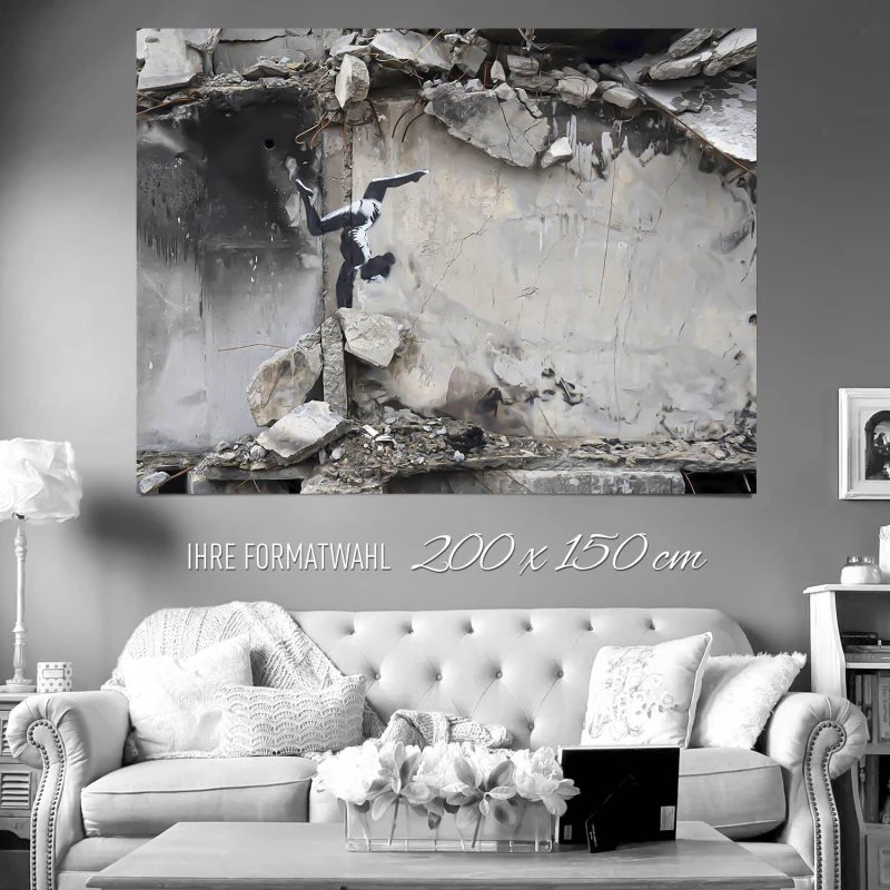 XXL Poster 200x150cm Banksy Ukraine Handstand