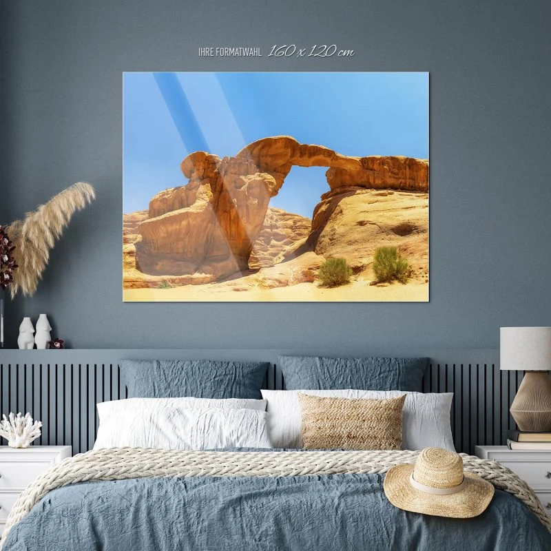 Berge & Gebirge Wadi Rum Wüste als Acrylglasverbund Bild 160x120cm