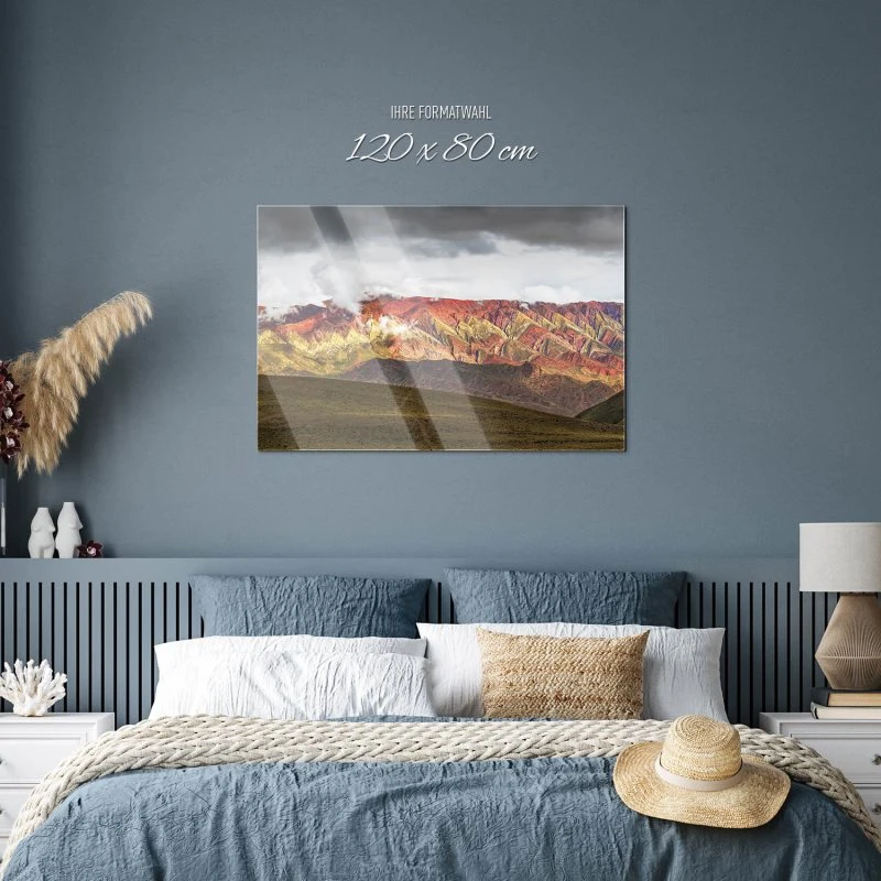 Berge & Gebirge 14 Farben als Acrylglasverbund Bild 120x80cm