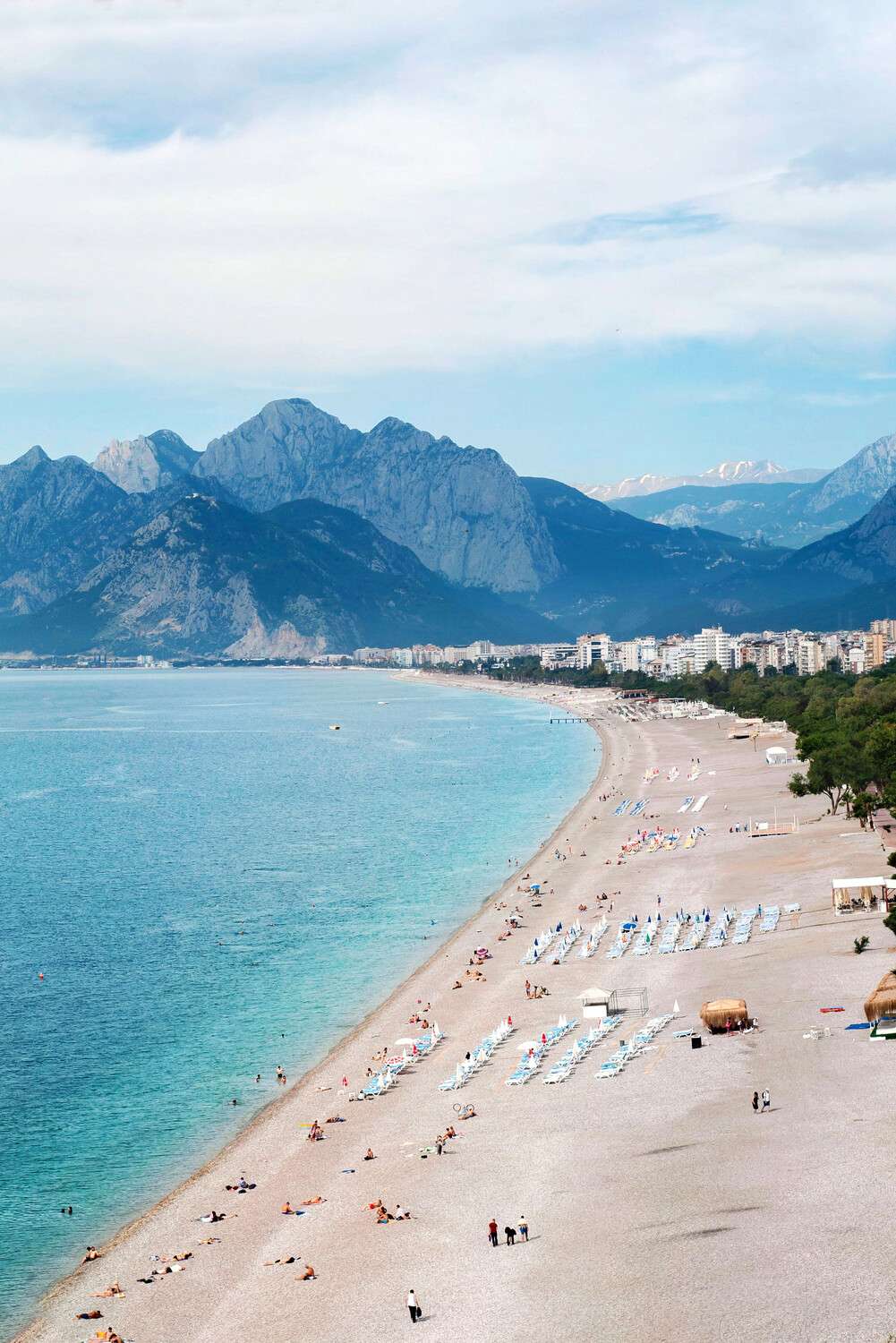 Poster 40x60cm im Hochformat, Türkei Antalya Strand Berge & Gebirge
