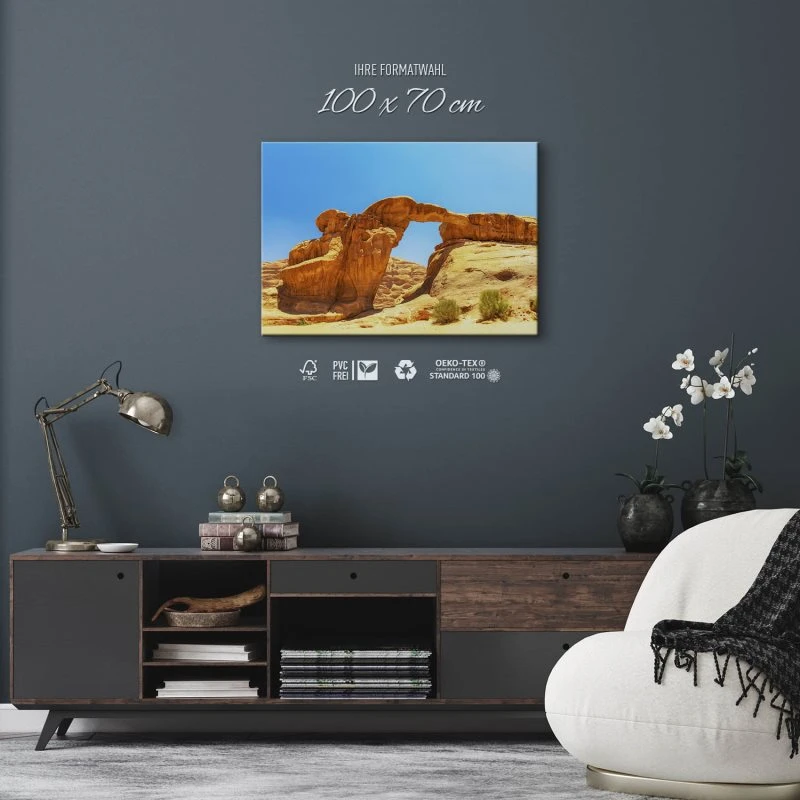 Leinwandbild Berge & Gebirge Wadi Rum Wüste 100x70cm