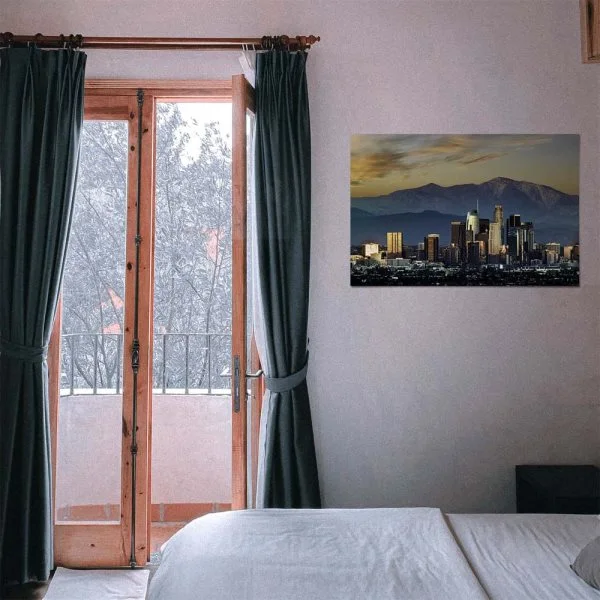 Poster 50x50cm Los Angeles by night Skyline