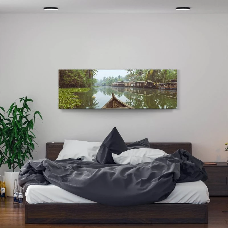 Flüsse & Seen Kumarakom Indien als Leinwand Bild 150x50cm