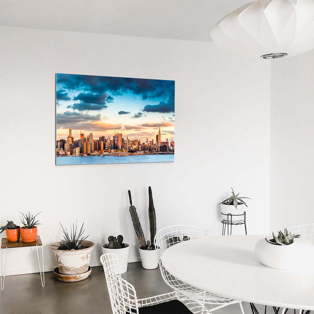 Skyline Panorama von New York als Acrylglasverbund Bild 200x150cm