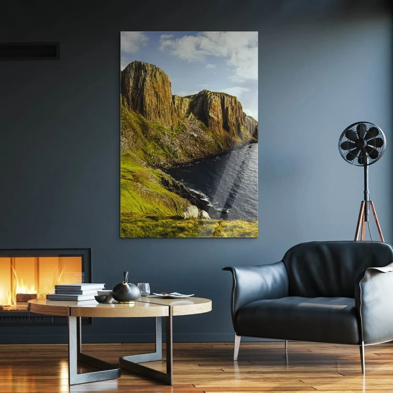 Berge & Gebirge im XXL Hochformat, Rubha Hunish Isle of Sky als Acrylglasbild 100x150cm
