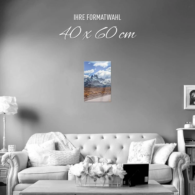 Poster 40x60cm im Hochformat, Fitz Roy Berge & Gebirge