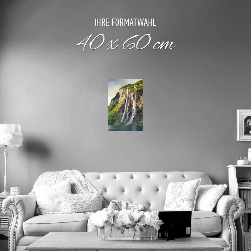 Poster 40x60cm im Hochformat, Seven Sisters Wasserfall
