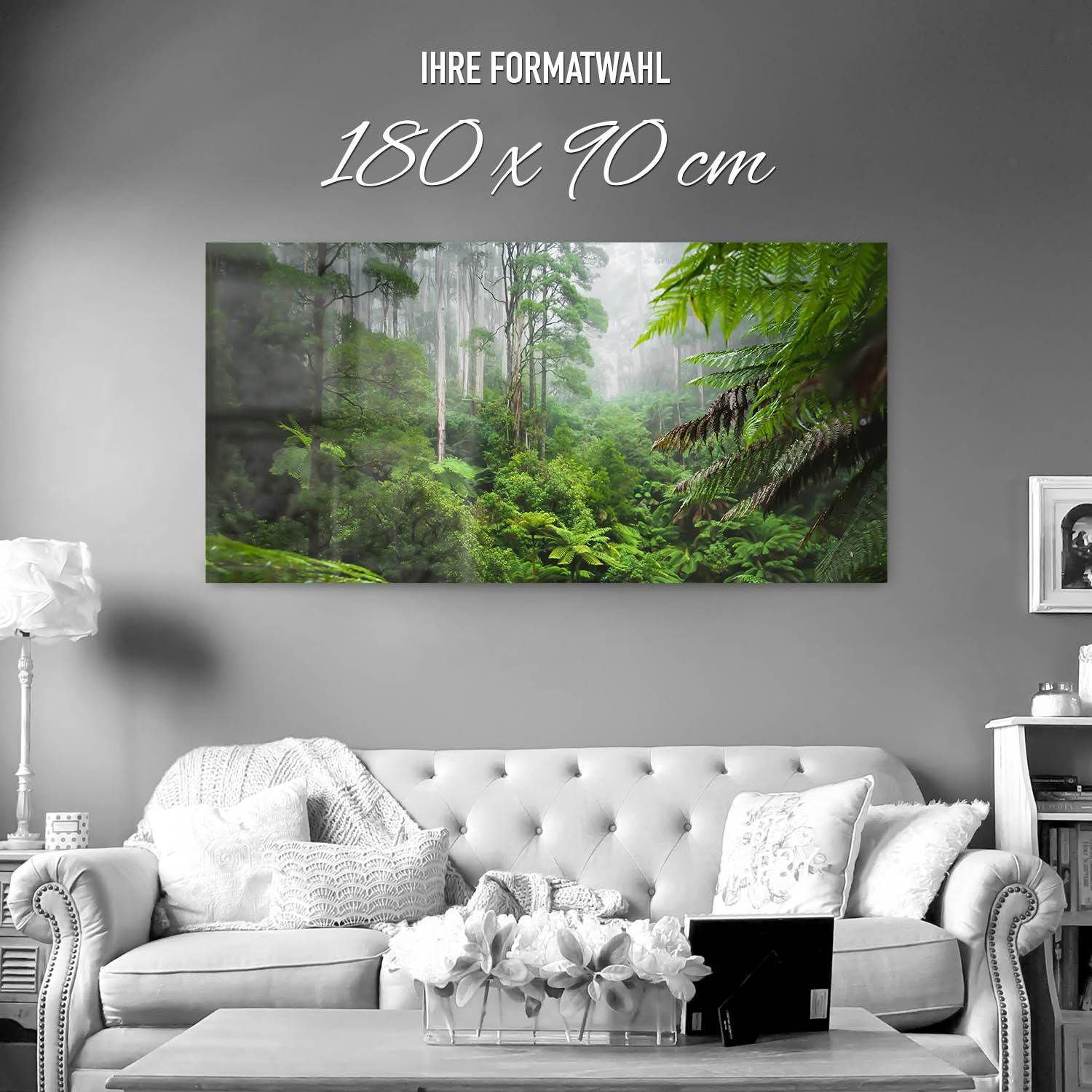 Panorama Acrylglasbild 180x90cm Regenwald Dschungeltraum