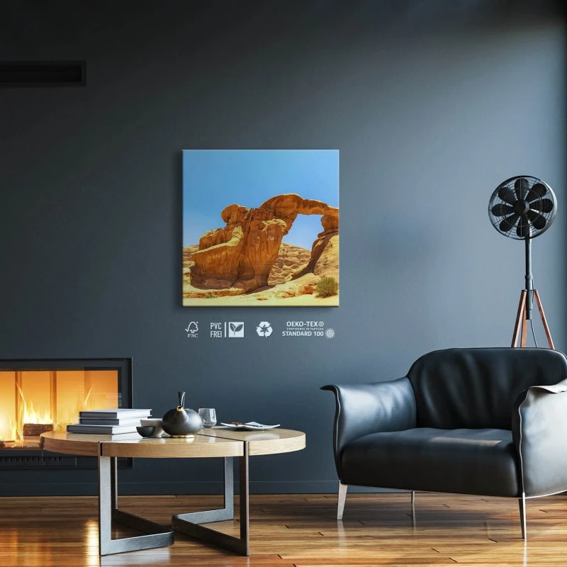 Berge & Gebirge Wadi Rum Wüste als Leinwand Bild 30x30cm