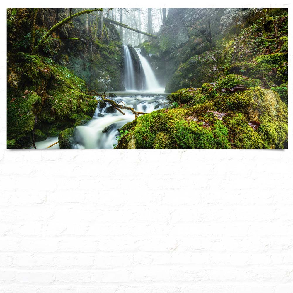 Großformat WandPoster Wald & Bäume Wasserfall im Schwarzwald, 180x90cm