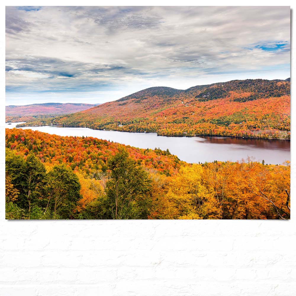 Poster Indian Summer, Québec, Kanada Wald & Bäume, 100x75cm groß