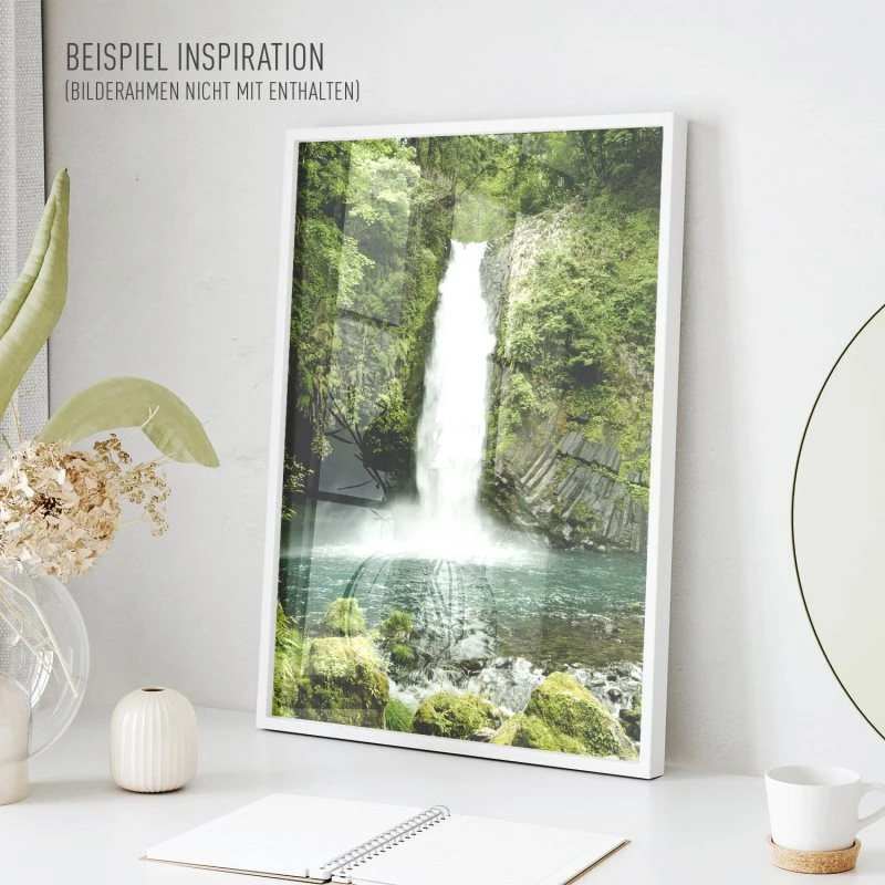Poster 40x60cm im Hochformat, Minami Izu, Japan Wasserfall