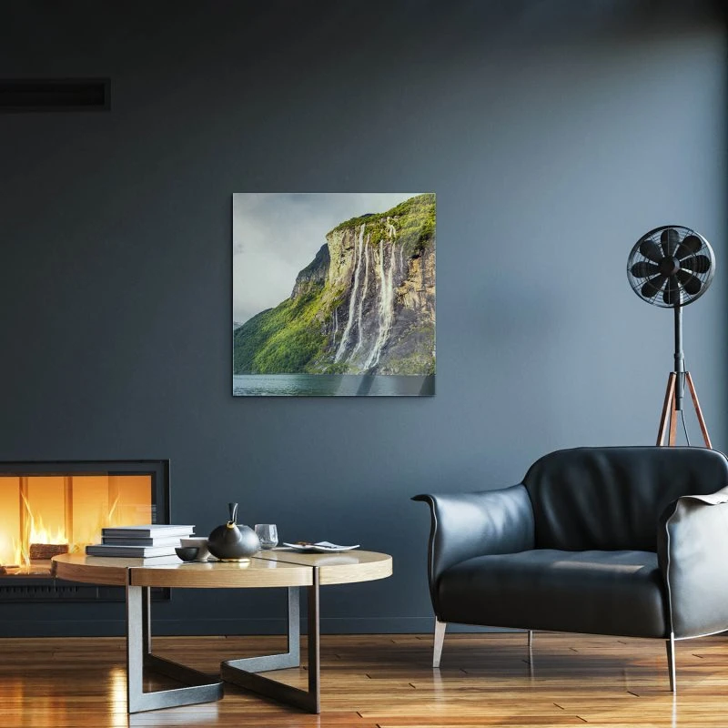 Wasserfall Seven Sisters als Acrylglas Bild 50x50cm