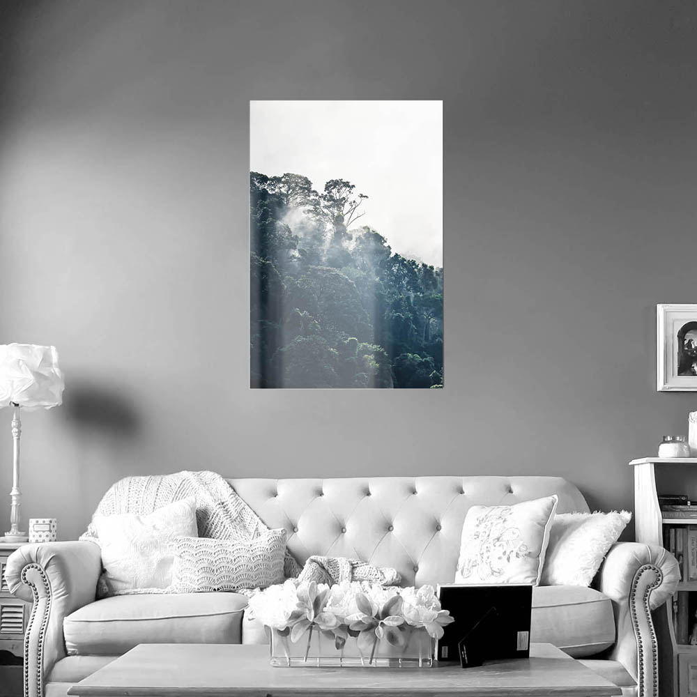 80x120cm großes WandPoster Hochformat, Dschungel weiter Ausblick