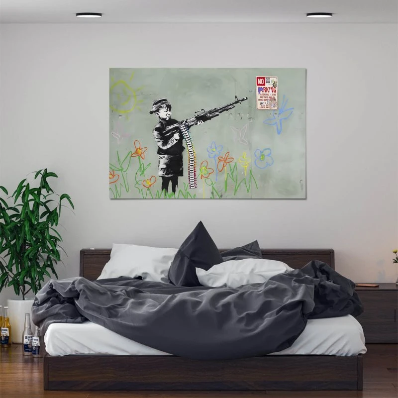 Poster 90x60cm groß, Banksy Art Child Soldier