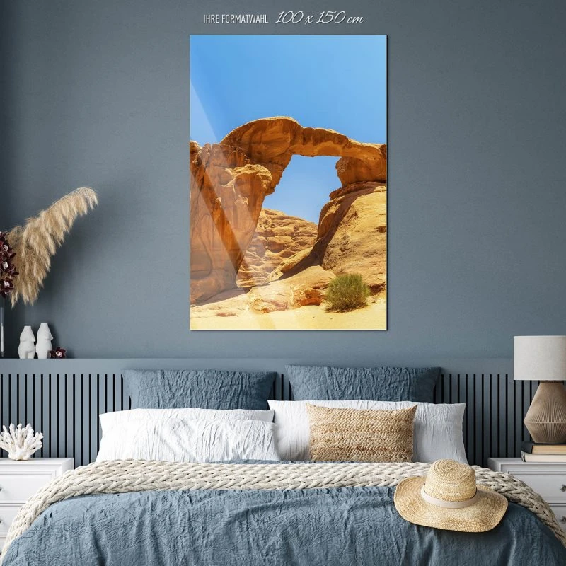 Berge & Gebirge im Hochformat, 100x150cm Wadi Rum Wüste als XXL Acrylglasverbund Bild