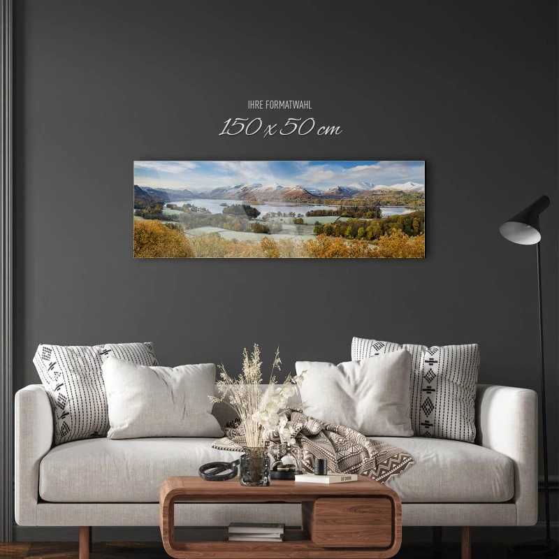 Acrylglasbild 150x50cm groß Berge & Gebirge Derwent Water England