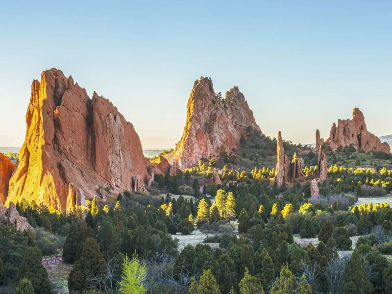 Berge & Gebirge Garden of the Gods USA im schwarzen Bilderrahmen, 200x150cm