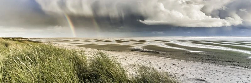 Strand & Meer Wattenmeer Nordsee als Leinwand Bild 150x50cm