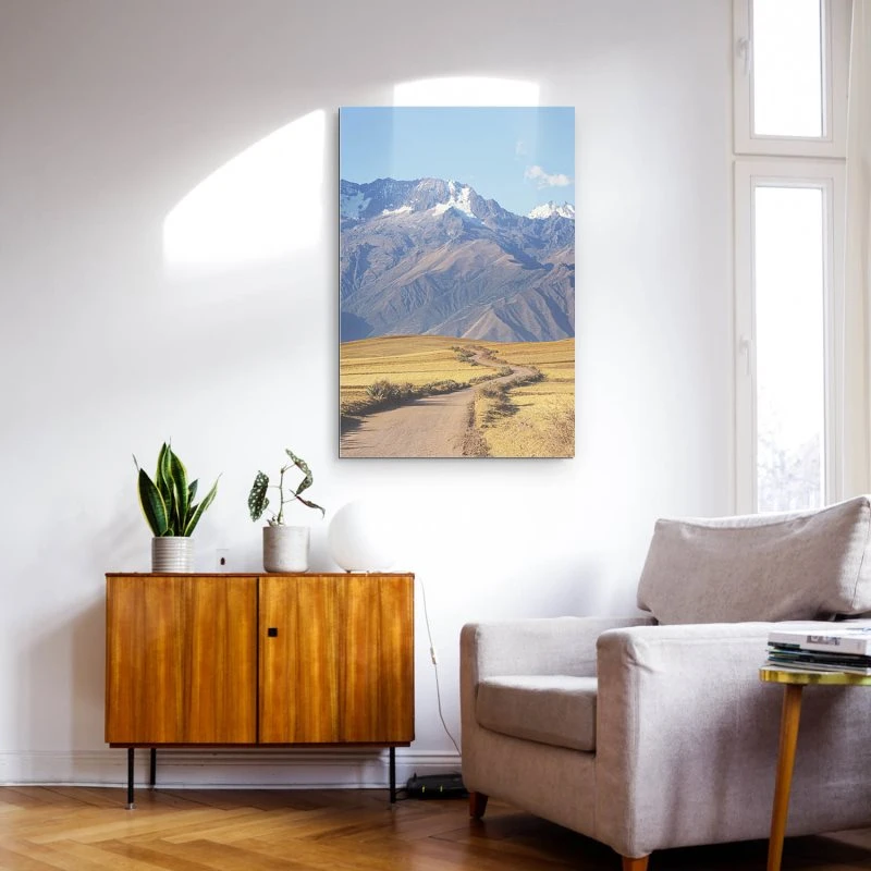 XXL Berge & Gebirge Alu-Dibond Bild im Hochformat 100x150cm, Motiv Peruvian pampa, Peru