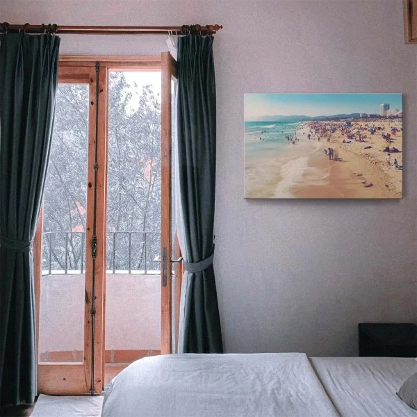 Strand & Meer Santa Monica Beach Los Angeles als Keilrahmenbild 180x90cm