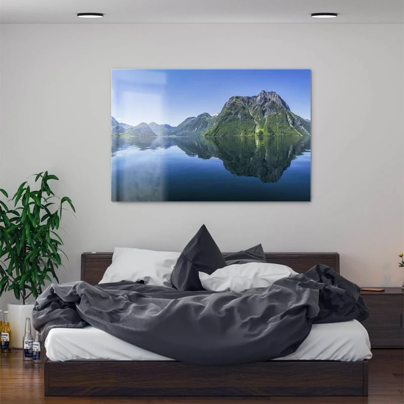 Berge & Gebirge Fjord Norwegen als Acrylglasverbund Bild 200x150cm