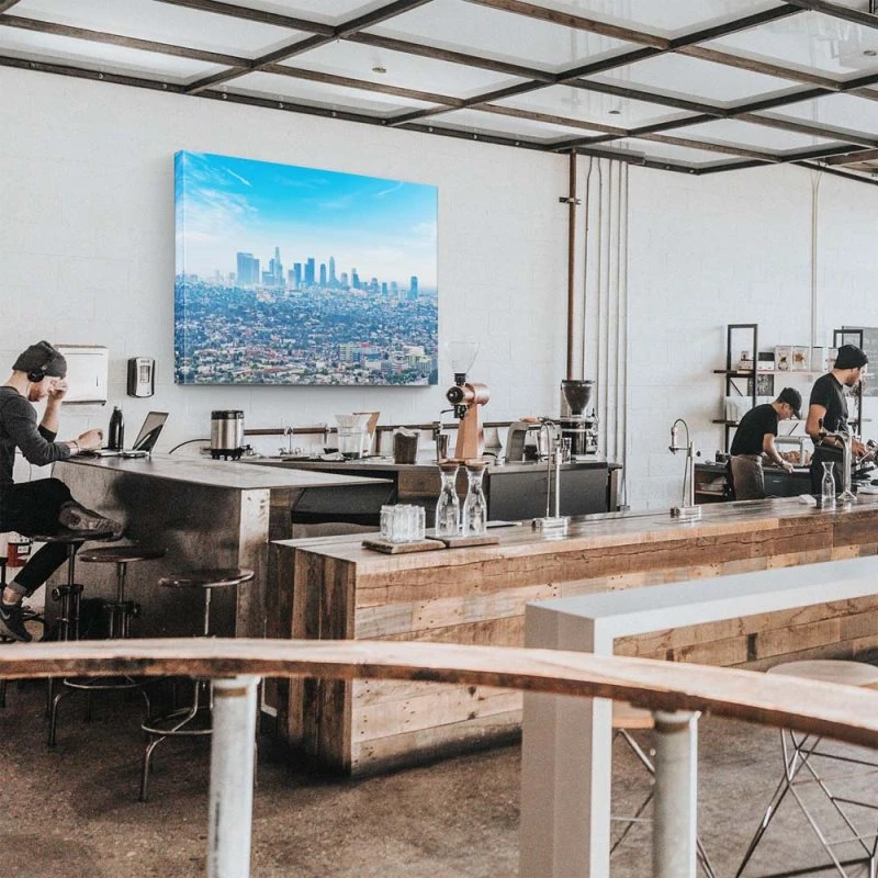 Keilrahmenbild Hochformat, Skyline, Los Angeles Panorama 60x90cm groß