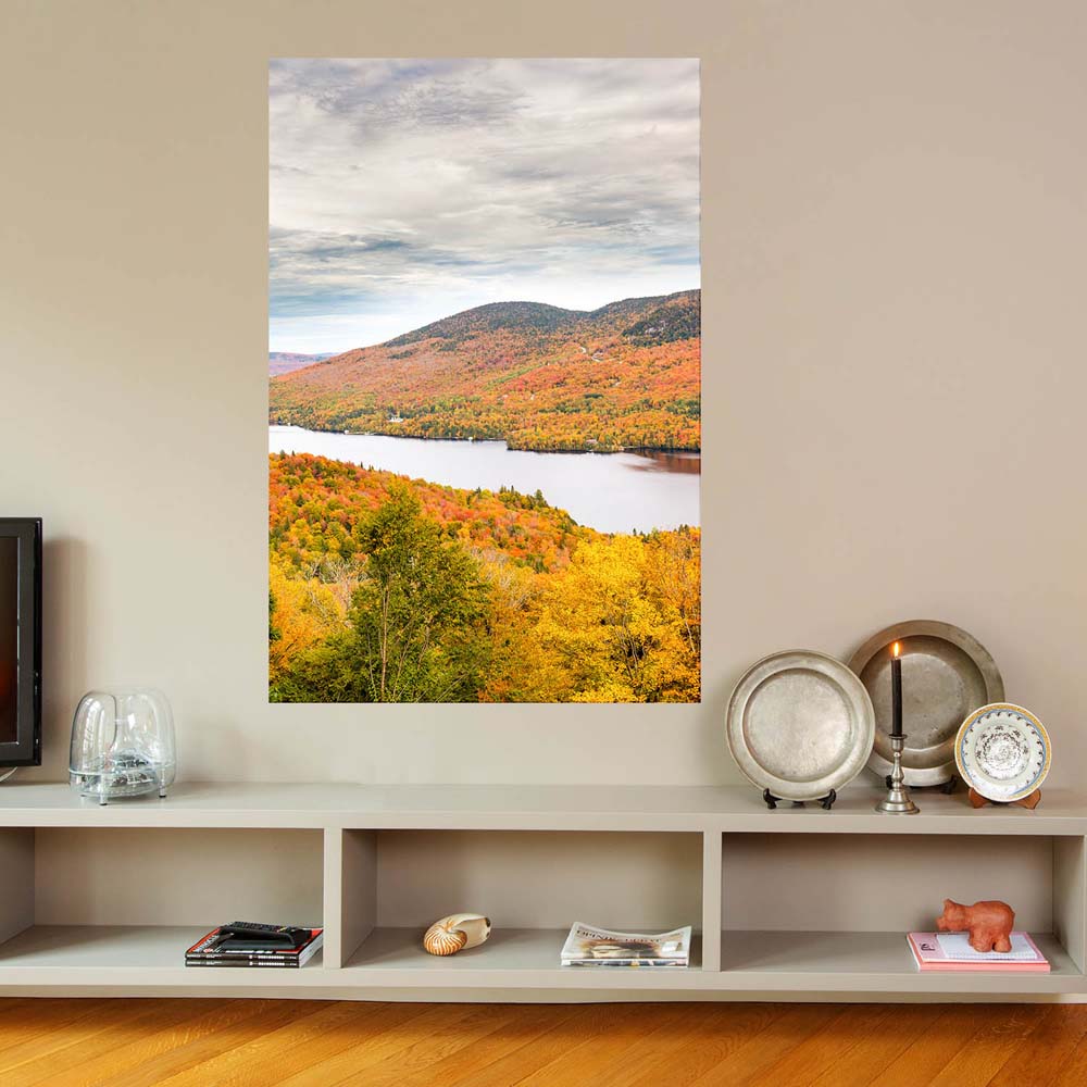 Poster 80x120cm Hochformat, Wald & Bäume Indian Summer, Québec, Kanada