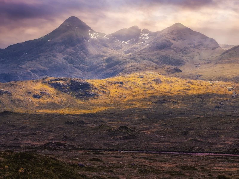 Berge & Gebirge Cuillin Hills Schottland Isle of Sky als Acrylglasverbund Bild 200x150cm
