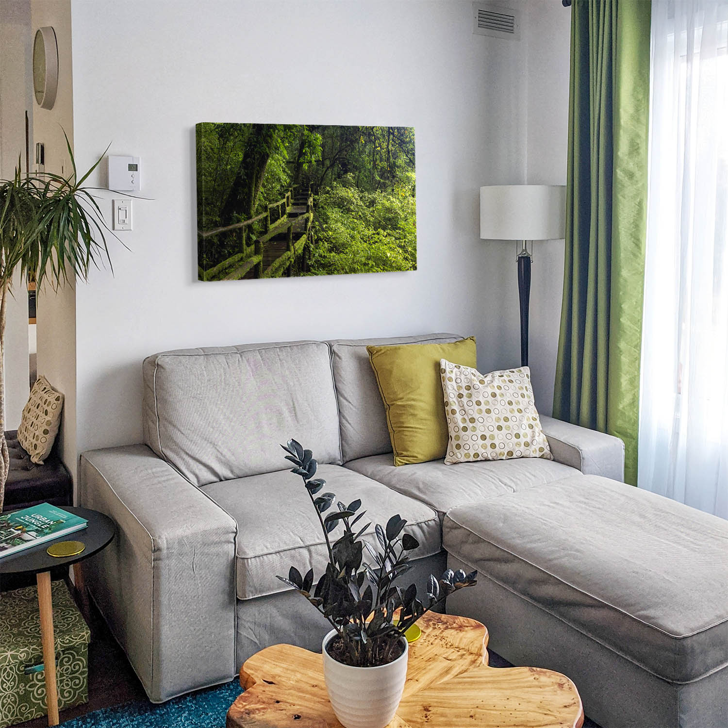Wald & Bäume Wanderung als Keilrahmenbild 180x90cm