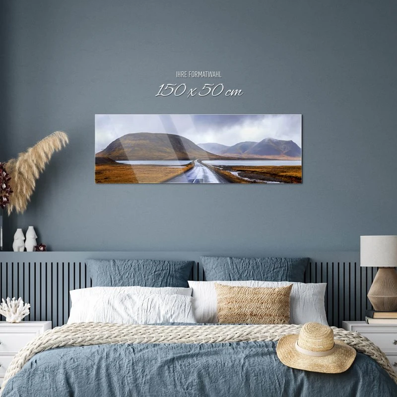 Berge & Gebirge Halbinsel Snæfellsnes Island als Acrylglasverbund Bild 150x50cm