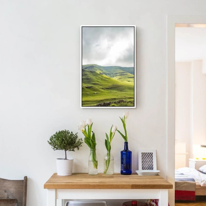 Berge & Gebirge im Hochformat 40x60cm Südafrika Mkhomazi mit weißen Bilderrahmen