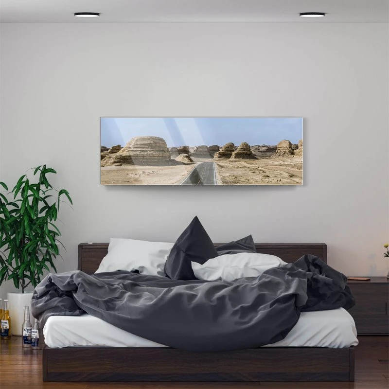 Berge & Gebirge Wüste Gobi als Acrylglasverbund Bild 150x50cm