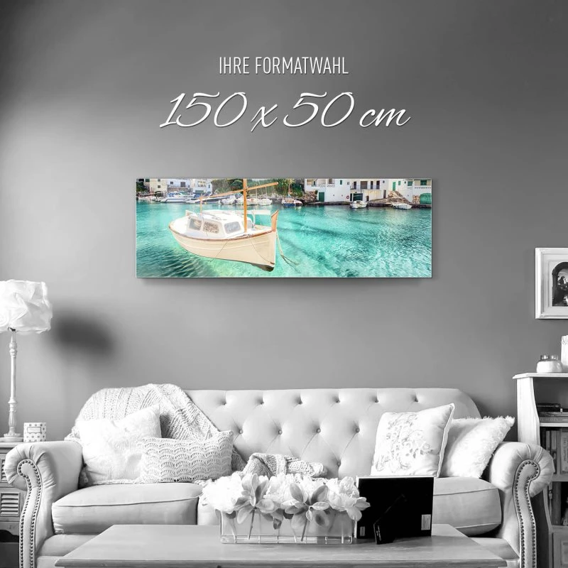 Strand & Meer Cala Figuera, Mallorca als Acrylglasverbund Bild 150x50cm