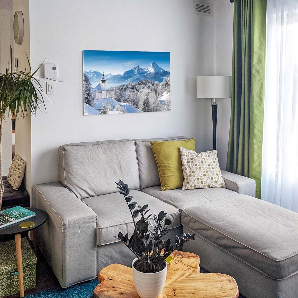 Berge & Gebirge Winter in den Alpen als XXL Acrylglasbild 150x100cm