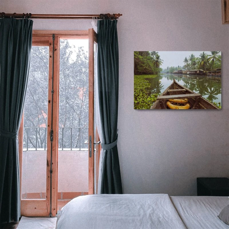 Flüsse & Seen Kumarakom Indien als Alu-Dibond Bild 60x40cm