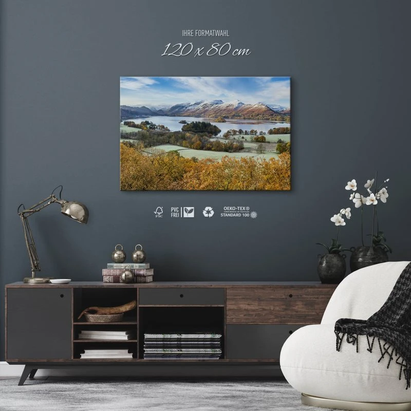 Berge & Gebirge Derwent Water England als Keilrahmenbild 120x80cm