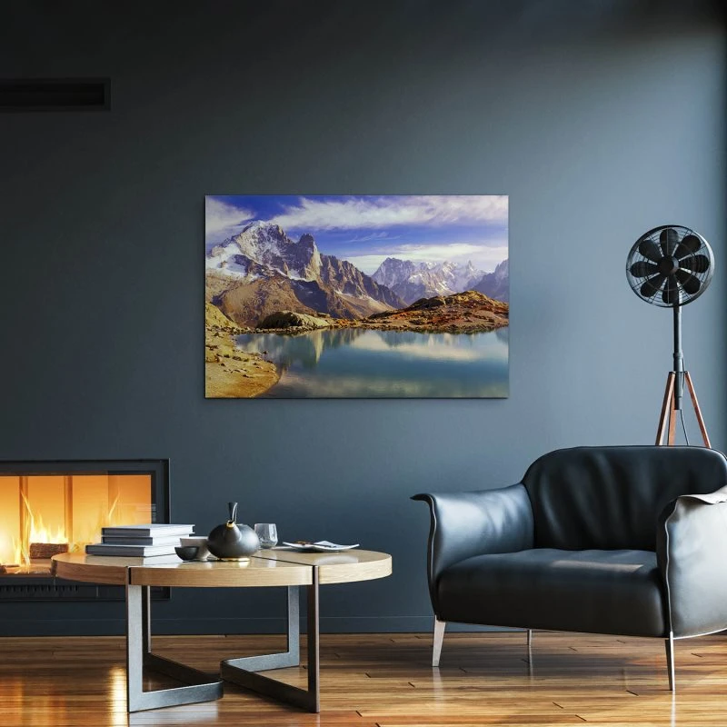 Berge & Gebirge Crystal Lakes Franz. Alpen als Alu-Dibond Bild 60x40cm