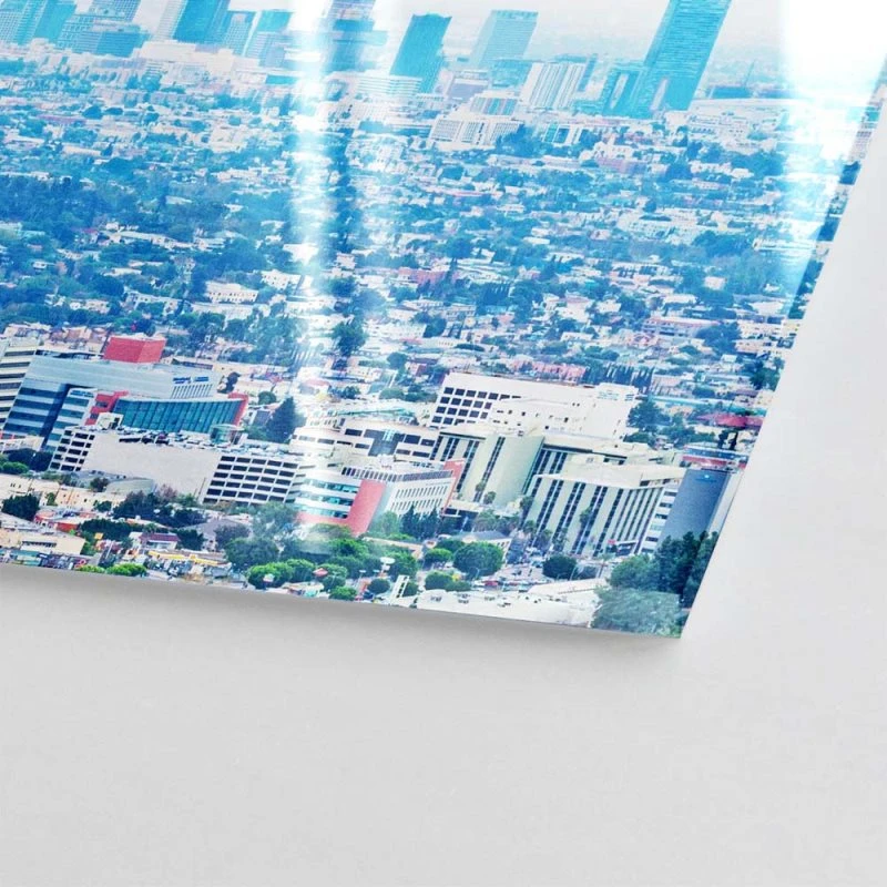 Skyline Los Angeles Panorama als Acrylglas Bild 80x80cm