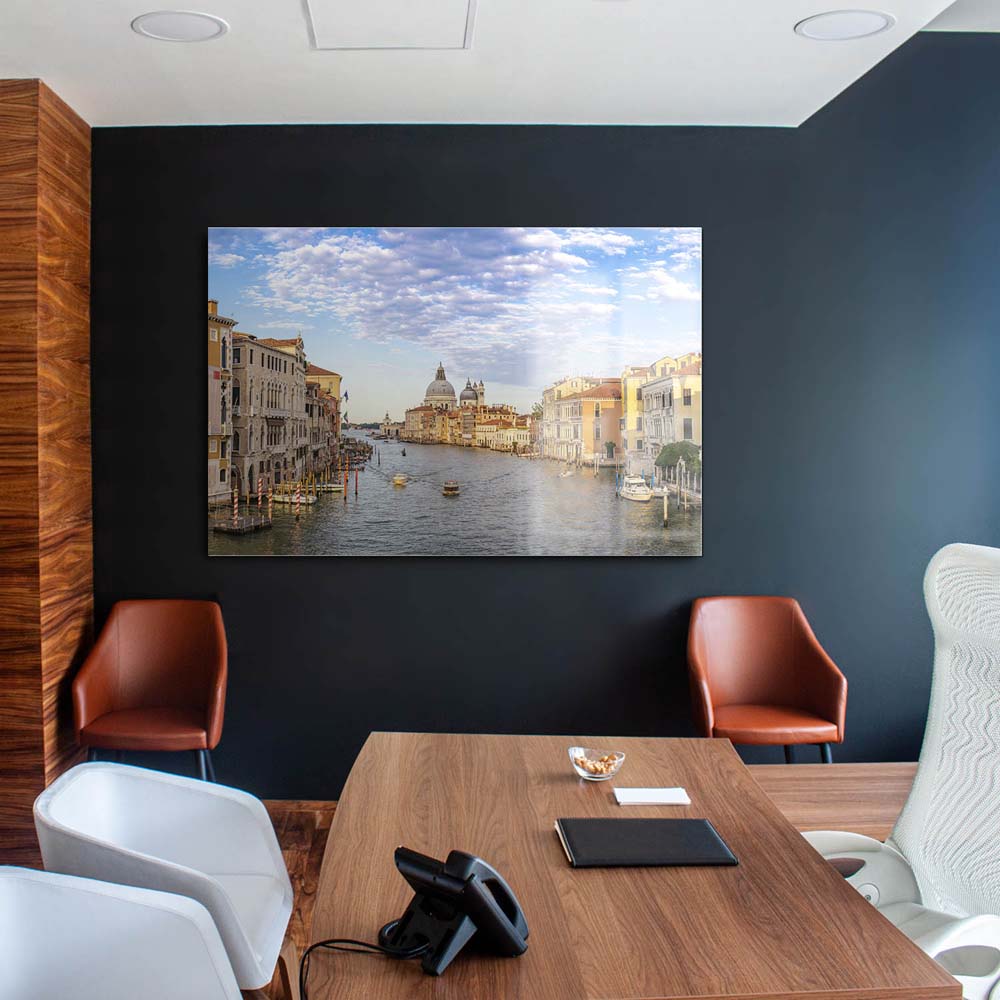 Skyline Canal Grande in Venedig als Acrylglasverbund Bild 180x90cm
