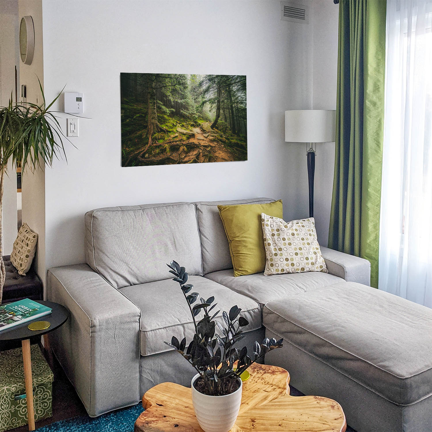 Poster 50x50cm Steinig Wald & Bäume