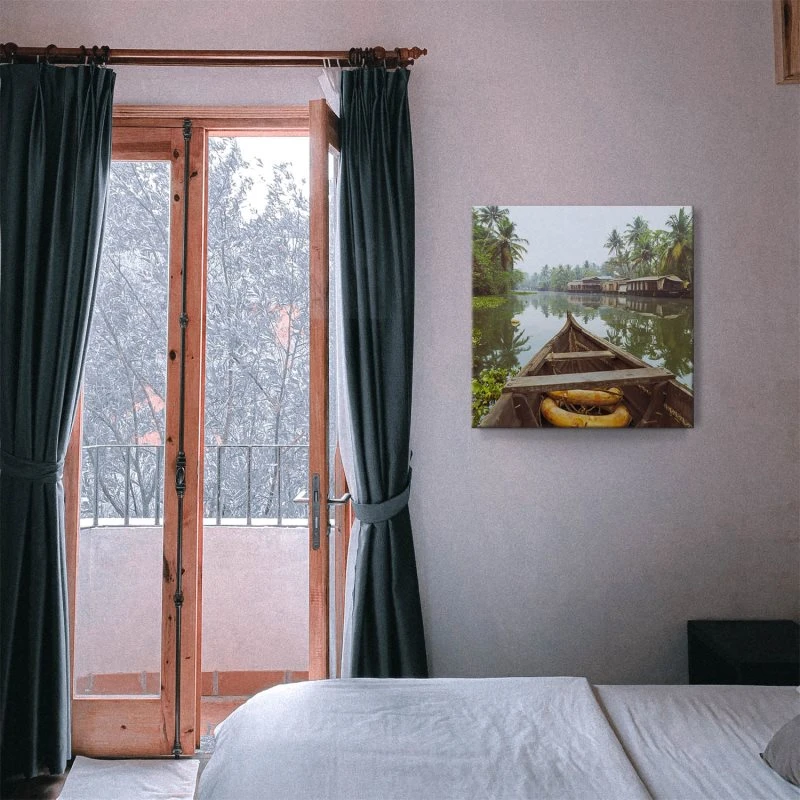 Flüsse & Seen Kumarakom Indien als Leinwand Bild 30x30cm