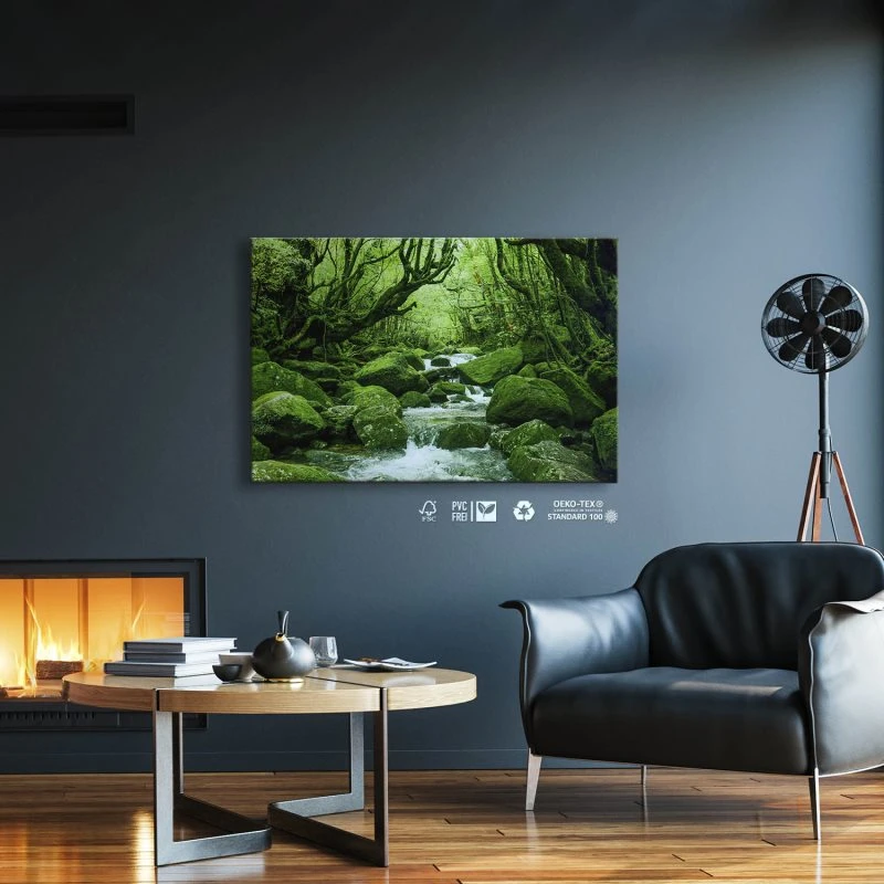 Leinwandbild Japan Waldbach, Flüsse & Seen 60x40cm