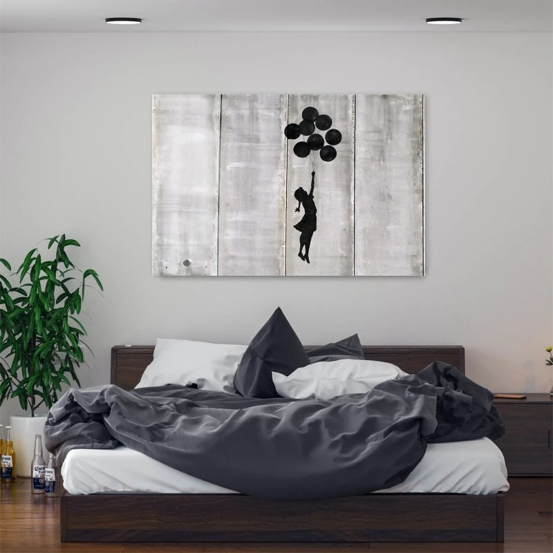 Banksy Girl with ballons als XXL Acrylglasbild 150x100cm