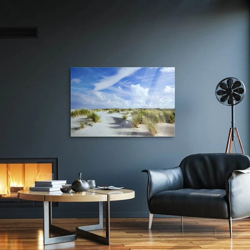 Strand & Meer Dünen Langenoog Nordsee als Acrylglas Bild 120x60cm