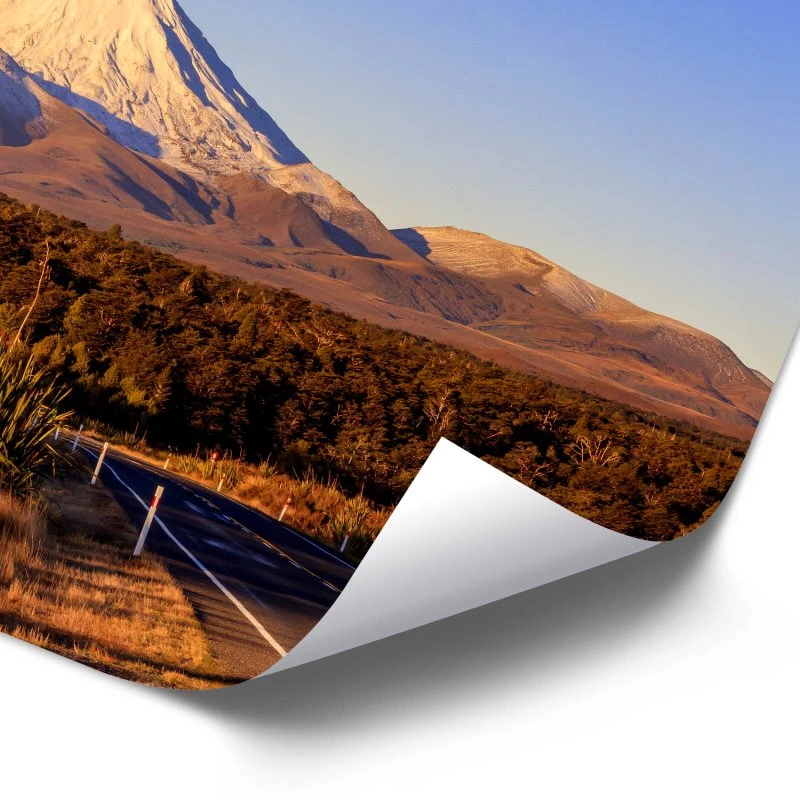 Poster 40x60cm im Hochformat, Vulkan Ngauruhoe Neuseeland Berge & Gebirge